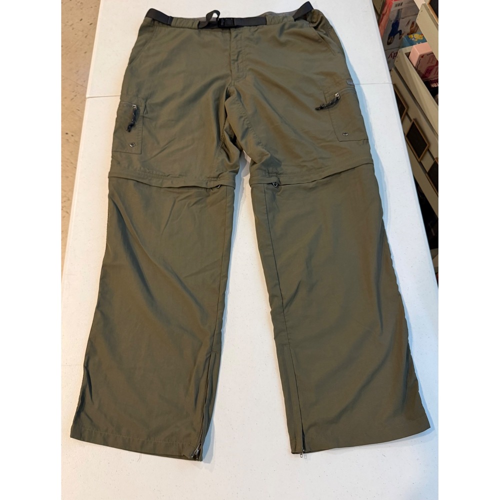 Alpine Design Mens Large Olive Green Convertible Zip Off Cargo Hiking Pants L